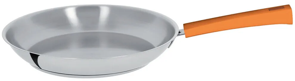 Poêle inox ø 24 cm Mutine à poignée fixe orange