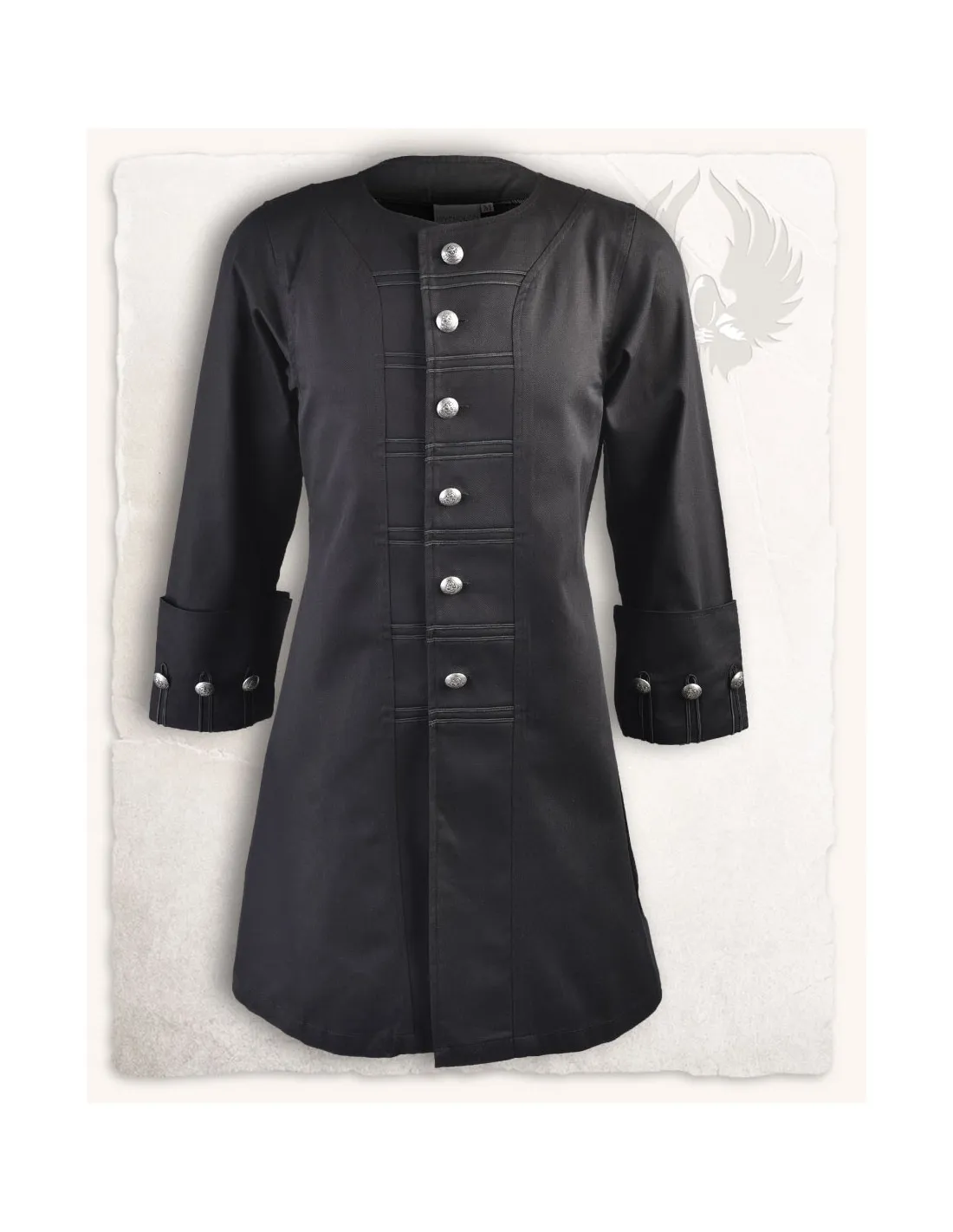 Redingote pirate Enigo, noir ⚔️ Boutique Épées