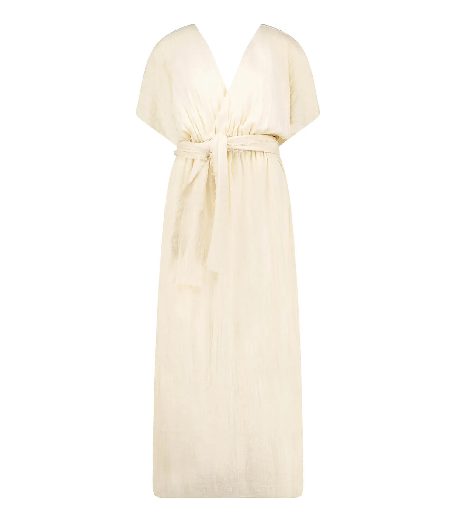 Robe longue Empire Cream Maison Saint Julien - Jane de Boy