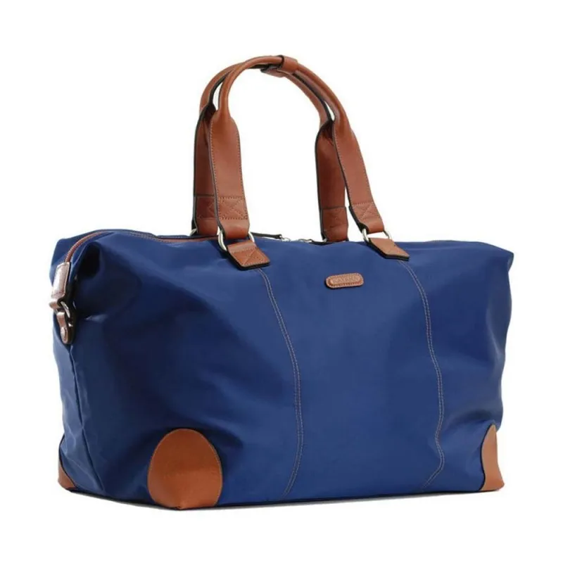 Sac de voyage cabine en nylon et cuir KATANA marine | Planetebag.com