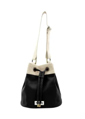 Sac seau Noir en coton bio - Julie