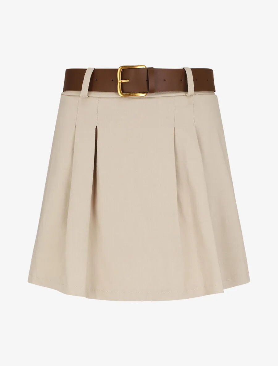 Short trompe l'oeil à taille haute élastiquée