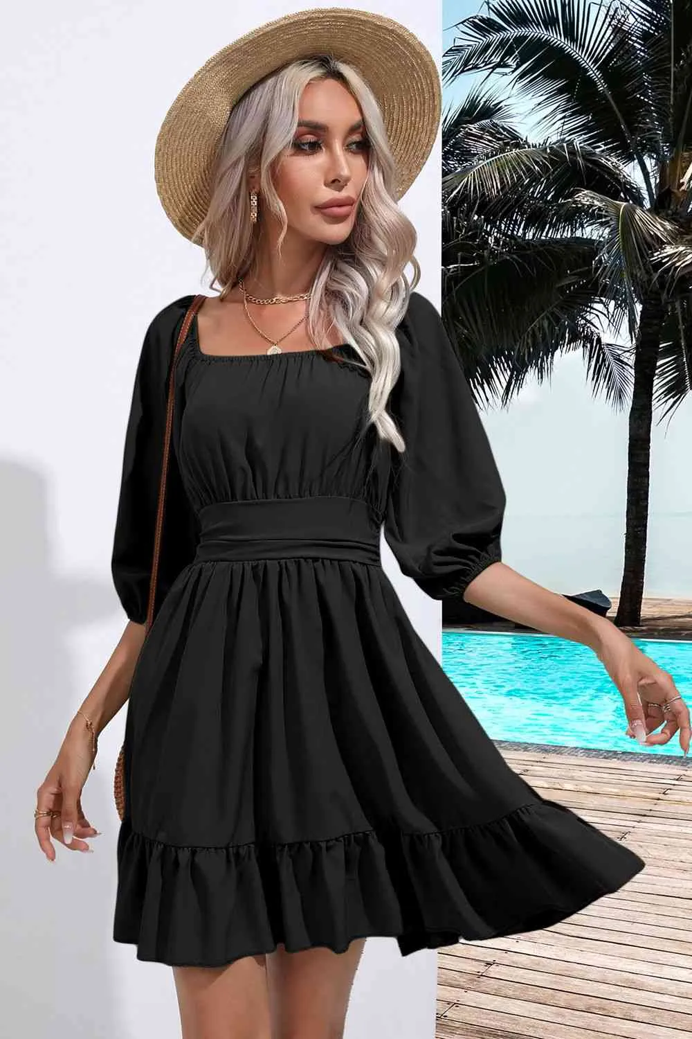 SoClo - Robe à encolure carrée