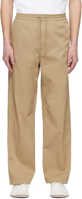   Solid Homme  Beige Straight Trousers