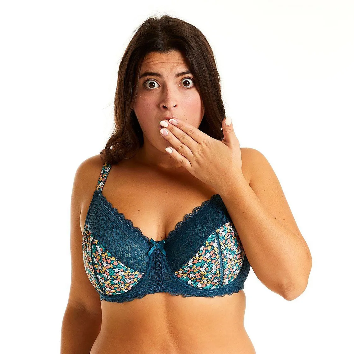Soutien-gorge à armatures turquoise/orange Elena bleu | 3 Suisses