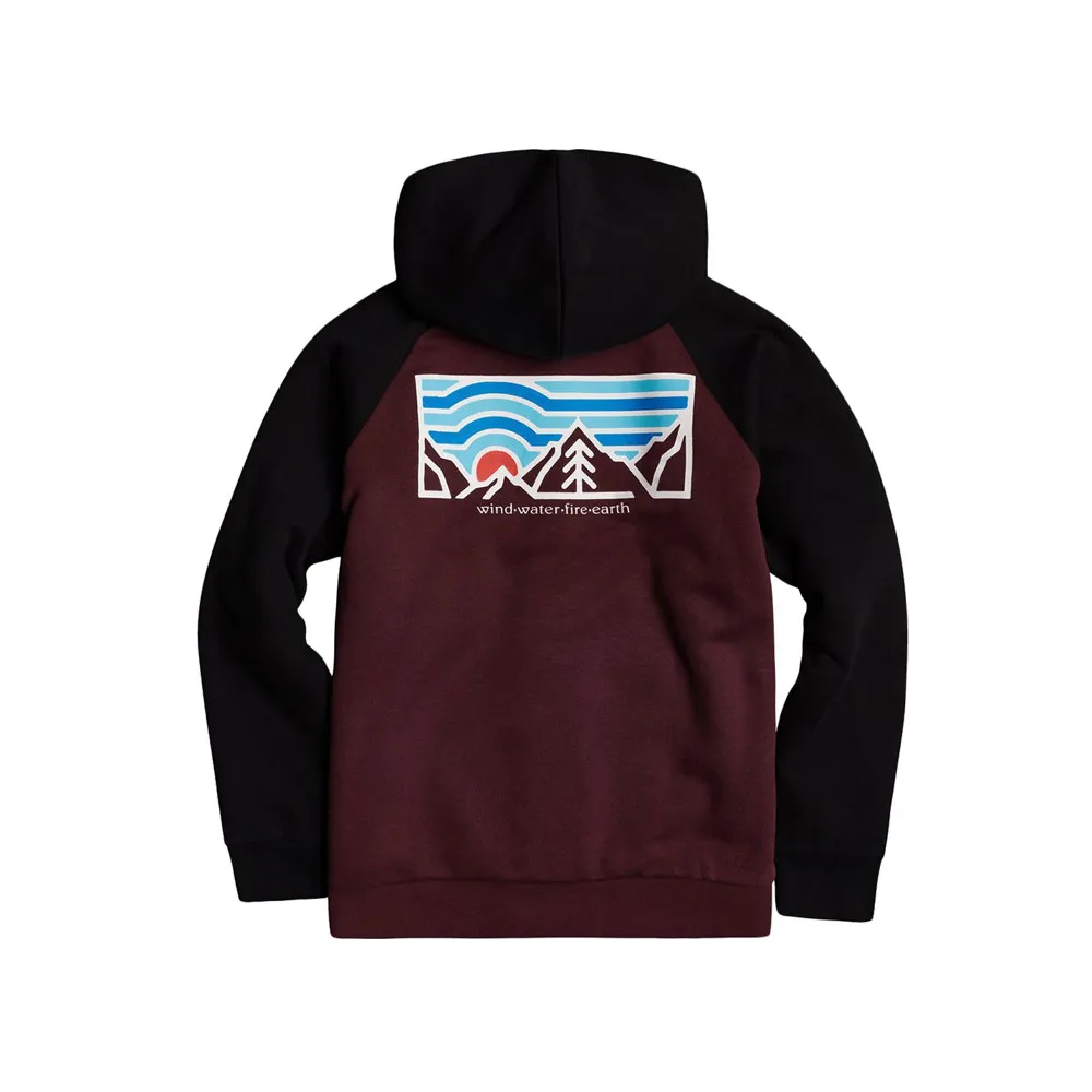 Sweat molletonné ELEMENT Barry ZH Noir / Lie de vin Junior
