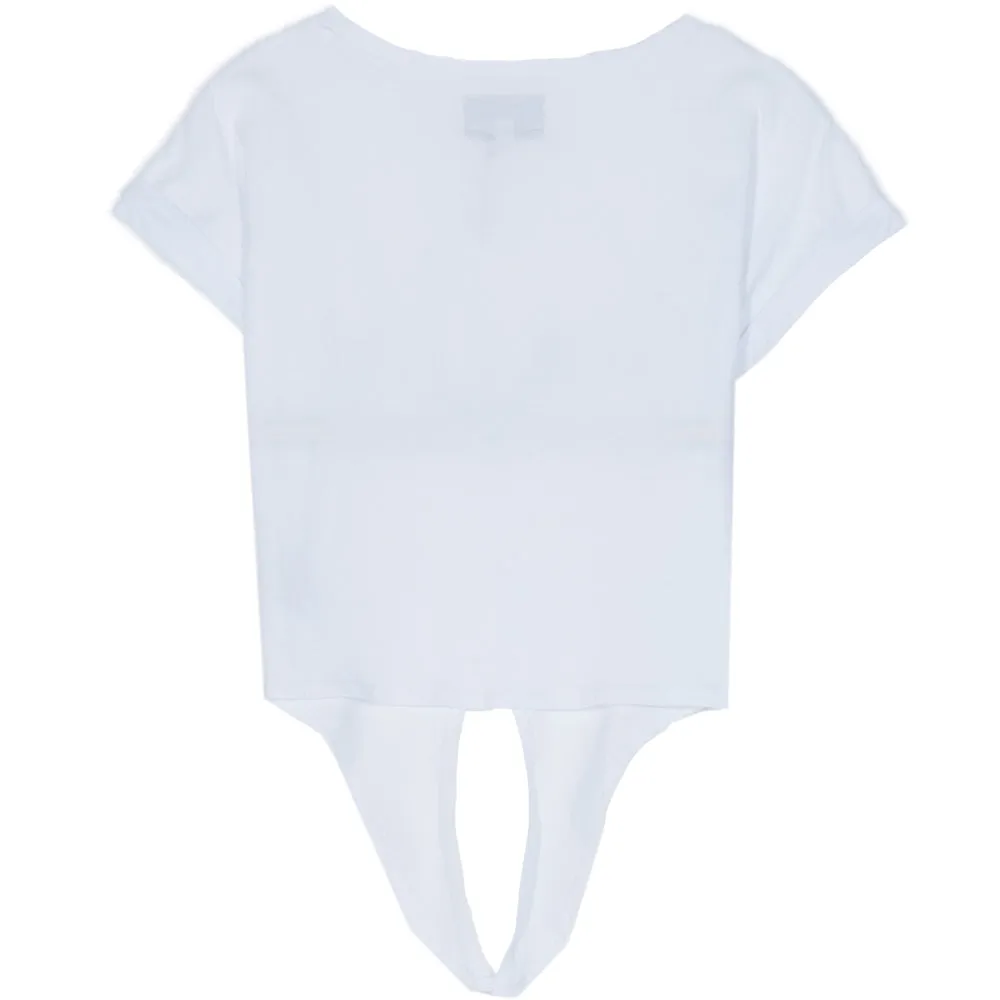 T-shirt Honey bande noeud Sixth June blanc