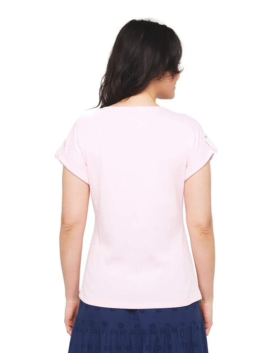 T-shirt rose 100% coton 