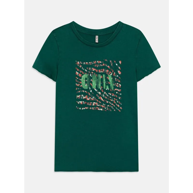 T-shirt uni ruffle vert fille - Tommy Hilfiger | wimod