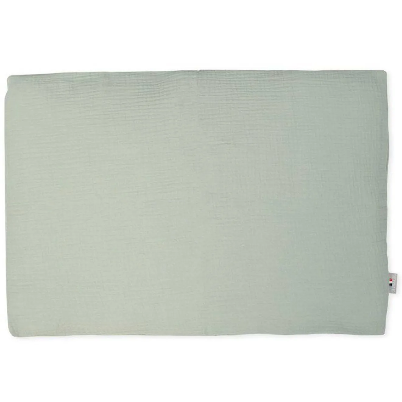 Taie d'oreiller unie en double gaze de coton vert - Sevira Kids