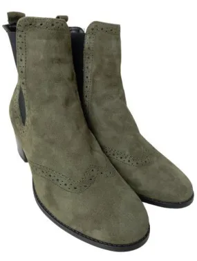 Tamaris Chelsea Boot kaki-noir moucheté style décontracté