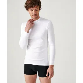 Tee Shirt Manches Longues Col Montant Blanc Thermolactyl Damart - Maillot de corps Homme sur MenCorner