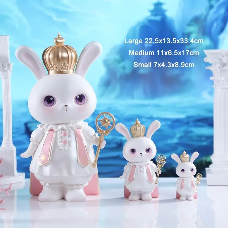 Tirelire Lapin Rose Résine Déco Maison Cadeau Enfant