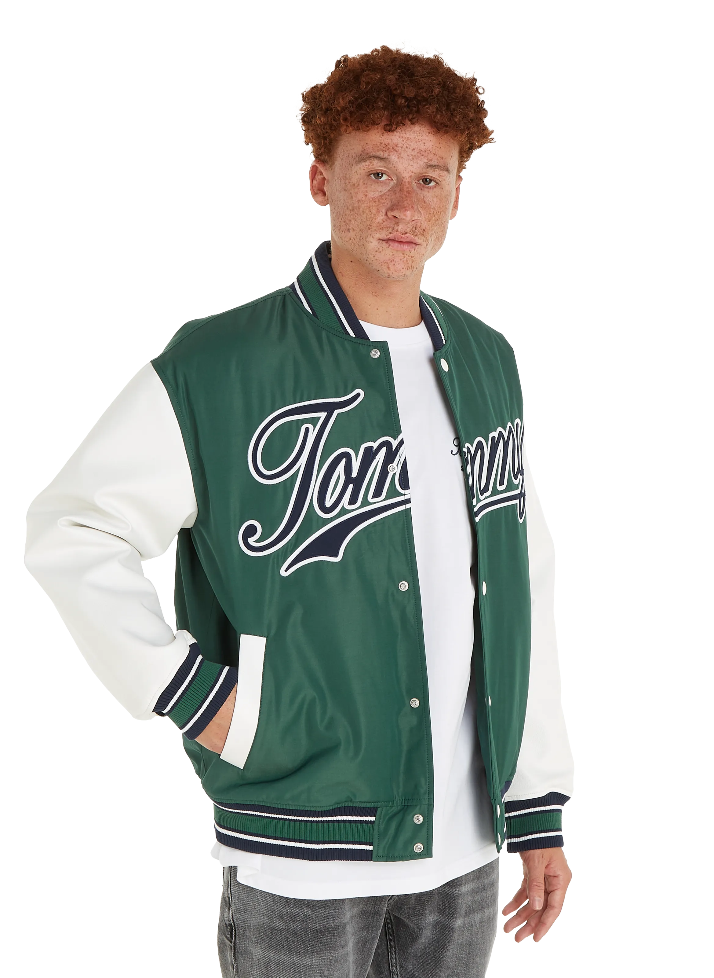 TOMMY HILFIGER  Blouson Letterman - Vert