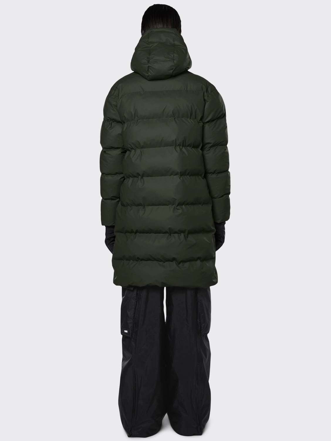 Veste Rains Unisex Long Puffer Jacket Green