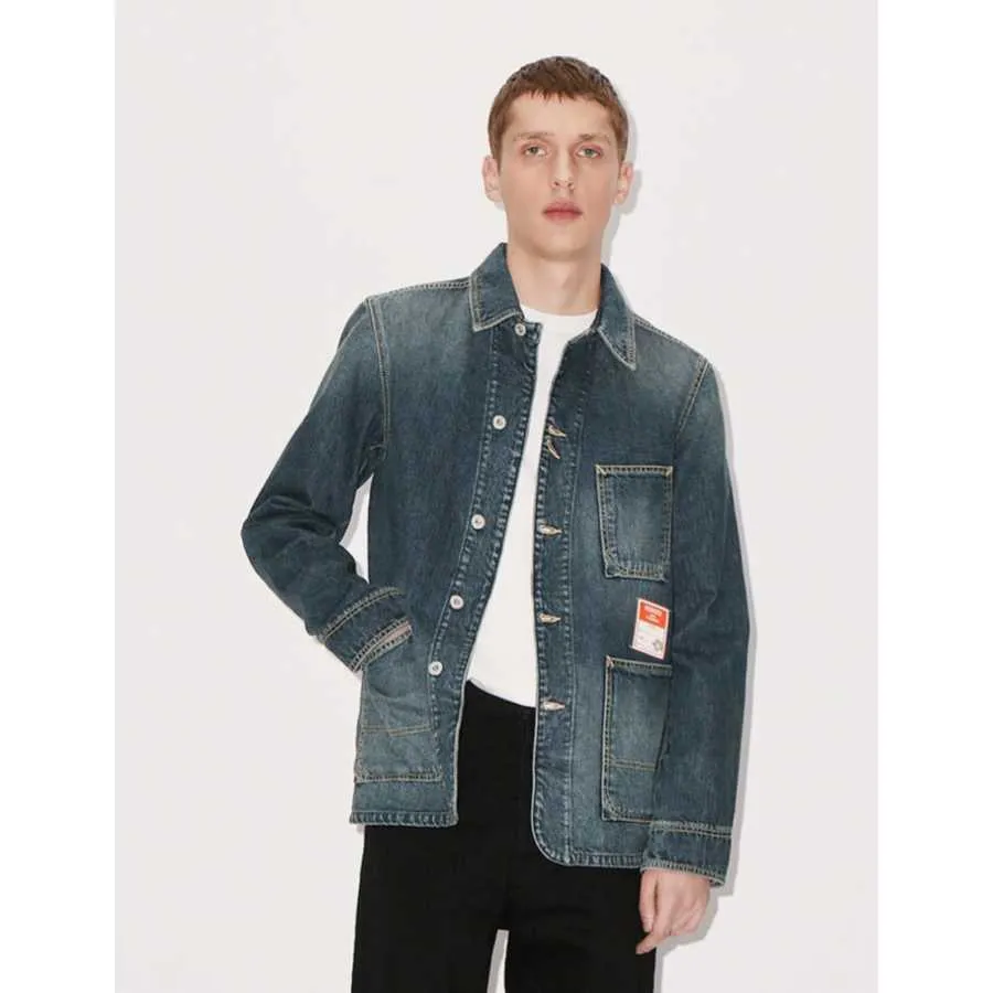 Veste Workwear En Denim Bleue - Kenzo pour homme