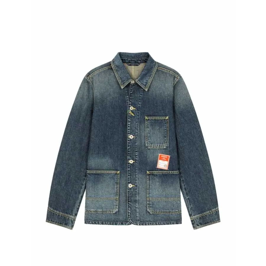 Veste Workwear En Denim Bleue - Kenzo pour homme