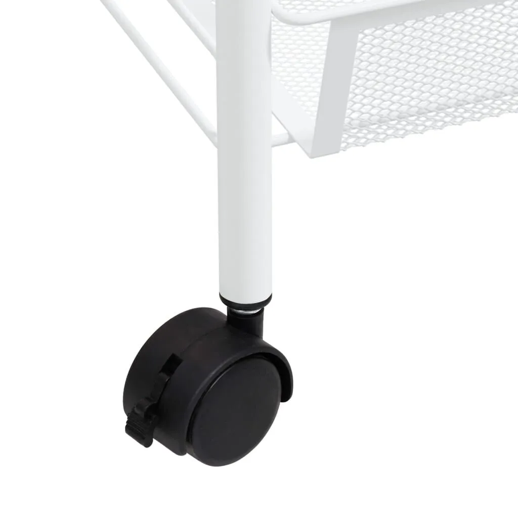 vidaXL Chariot de cuisine à 5 niveaux Blanc 46x26x105 cm Fer | vidaxl-fr