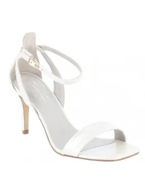 vive la mariée en sandales à contrefort cuir brillant blanc nacré 08 cm