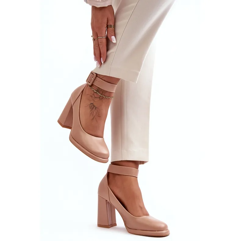 WS1 Escarpins à talon haut avec boucle, beige Idovana